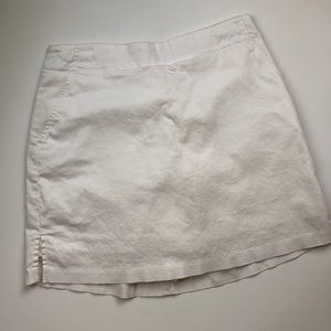 Lady Hagen white cotton golf skort